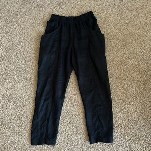 Clyde pant in black linen size 6R
